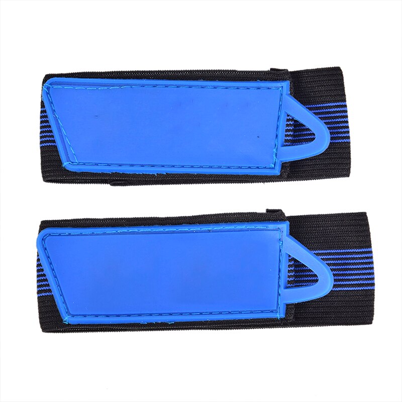 2 piezas bicicleta al aire libre pierna y tobillo vendaje pantalones bandas de pantalón Clips Correa: Azul