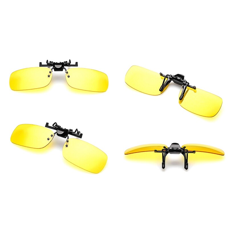 Auto Night Driving Bril Gepolariseerde Clip Op Zonnebril Nachtzicht Bril Anti-Glare Uva Driver Glazen Goggles: YW