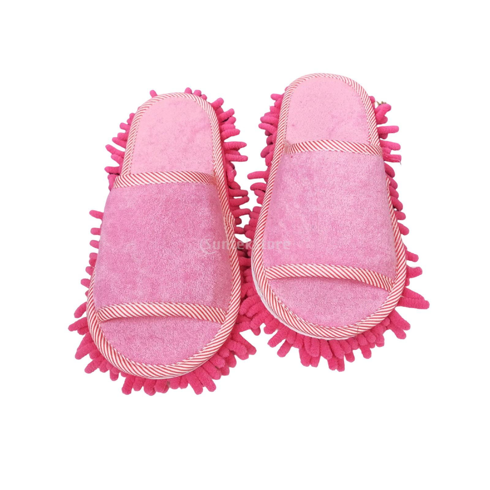 1 Pair Microfiber Mop Slippers Detachable Cleaning Tool for Home Dusting Moping Unisex Soft Brooms Household Washable Durable: WHITE