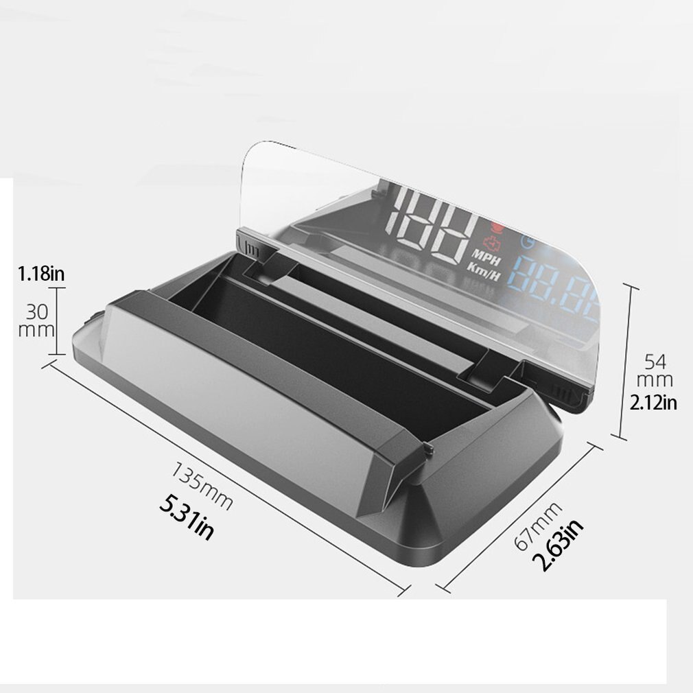 G3 automatic head-up display HUD display OBD2 and projection screen speedometer automatic height overspeed alarm