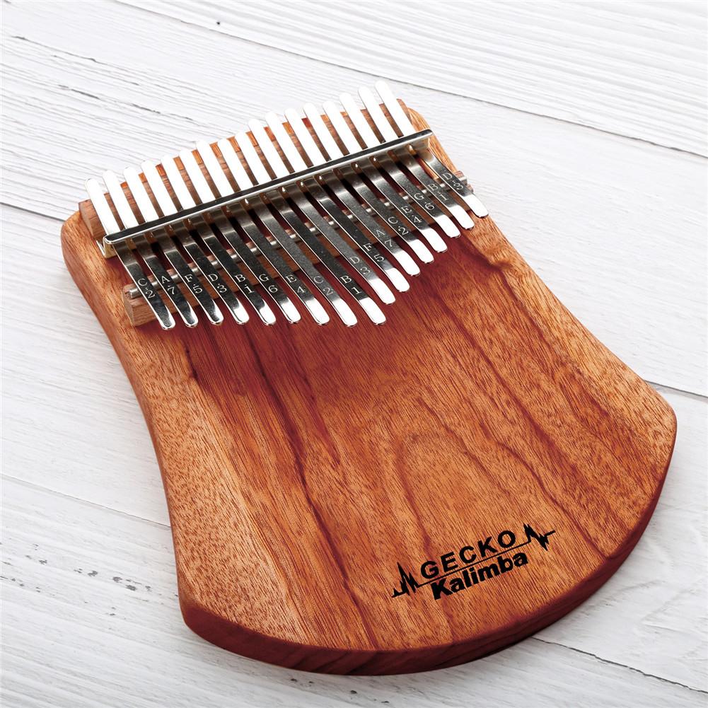 Gecko 17 Toetsen Kalimba Afrikaanse Kamfer Hout Duim Piano Vinger Percussie