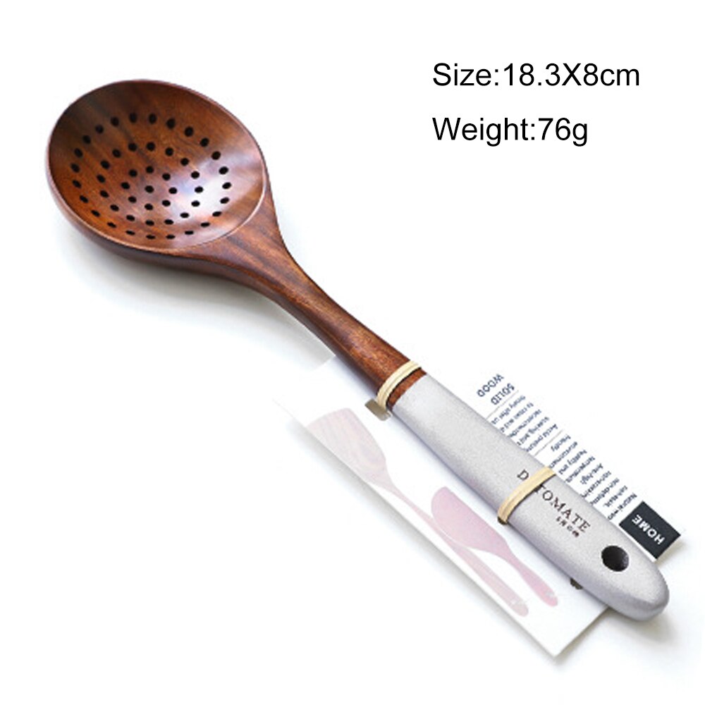Solid Wood Cooking Tools Set Eco-friendly Teak Spatula Rice Scoop Environmental Protection Tableware Household Kitchen Supplies: 1