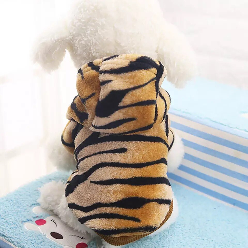 Desenhos animados outono inverno roupas de cachorro quente tigre bonito pet papillon casaco para cães pequenos bulldog francês pug chihuahua ggc18: PP