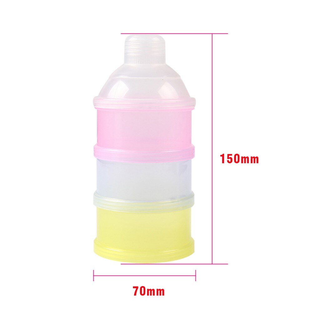 3 Layer Milk Powder Dispenser Box Case Stackable Formula Sugar Box BPA Free