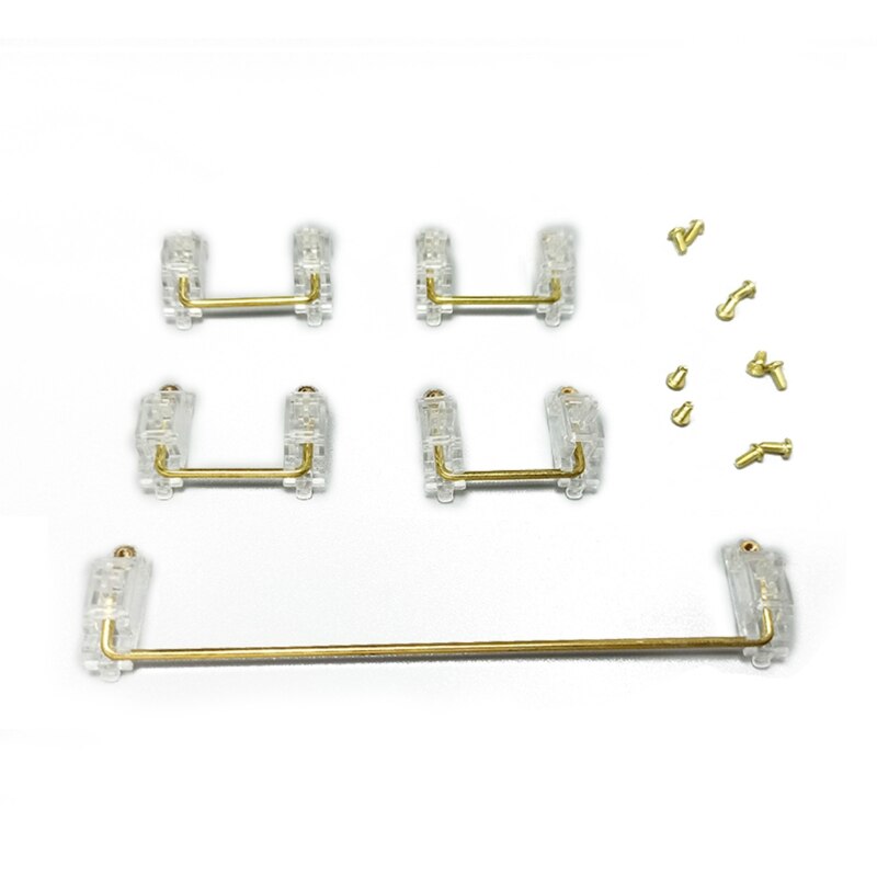 V2 Stabilizers Black Transparent Gold Plated Screw-in Stabilizer for Mechanical Keyboard xd96 xd87 gh60 xd64 xd84: T