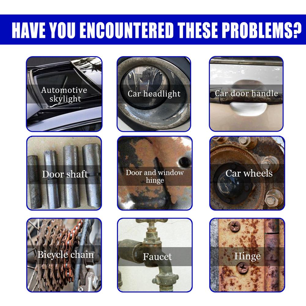 60ml Multi-Purpose Rust Removal Spray Wheel Rim Metal Surface Chrome Paint Care Maintenance Tool For Car Wash Cleaning Agent