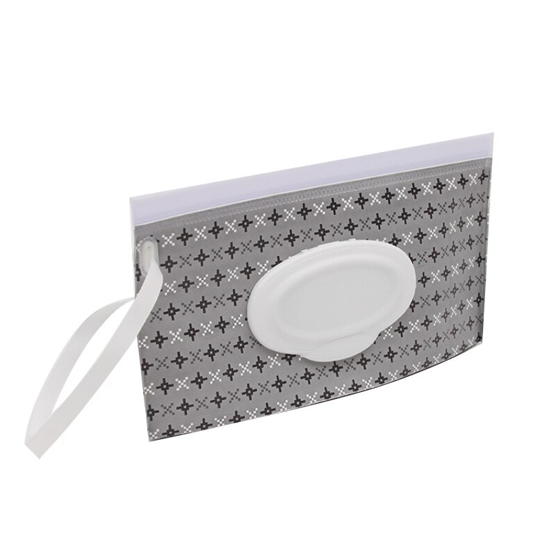 Boîte de lingettes pour bébé, sac de transport de lingettes de nettoyage, bouton-pression rabattable imprimé à la , boîte de rangement de lingettes humides réutilisables: 09