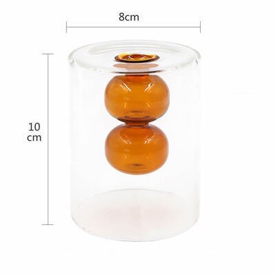 Heminredning vas glas blomvas nordisk dubbellager vaser vardagsrum dekoration salong vasi jarrone decoracion casa: Kaffe s