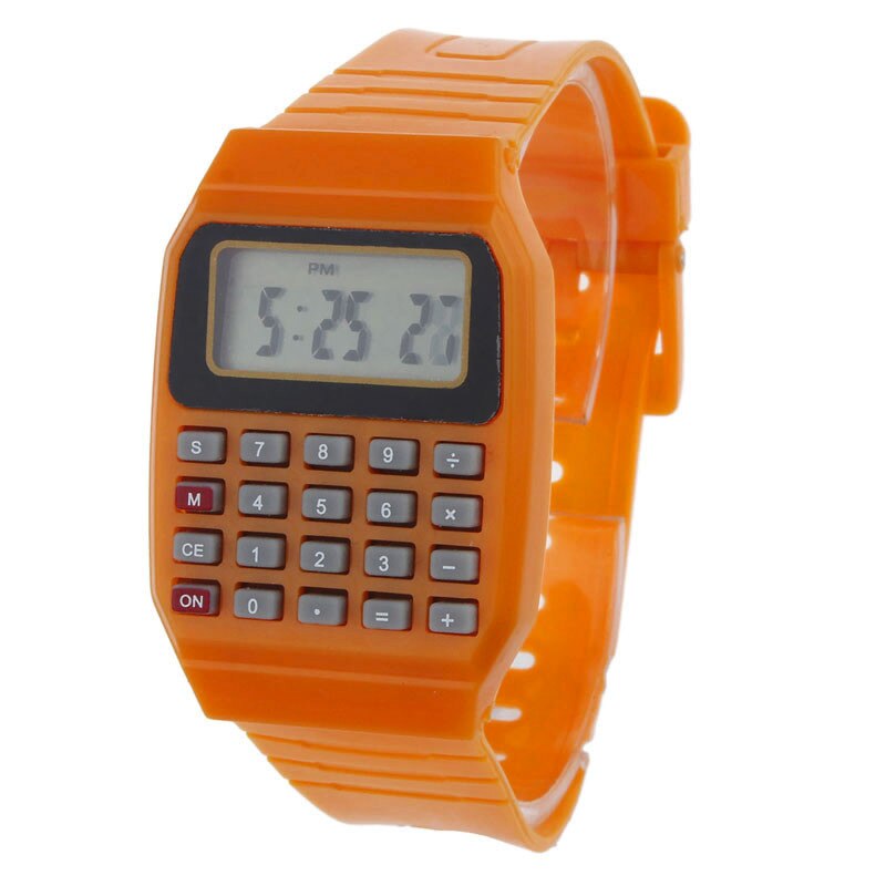 Silicone Multi-Purpose Date Time Electronic Wrist Calculator Watch F701