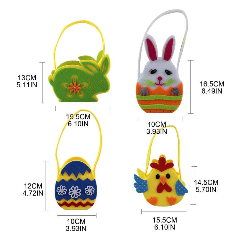 Rabbit Shaped Egg Organizing Bucket with Handle Portable Bunny Basket