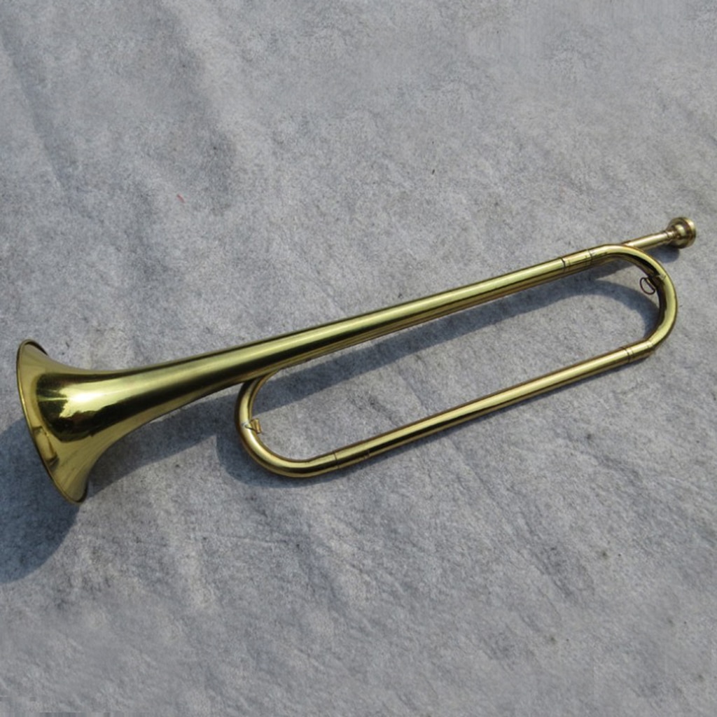 Bugle Trumpet,Brass Bugle for School Band Cavalry Beginner Orchestra