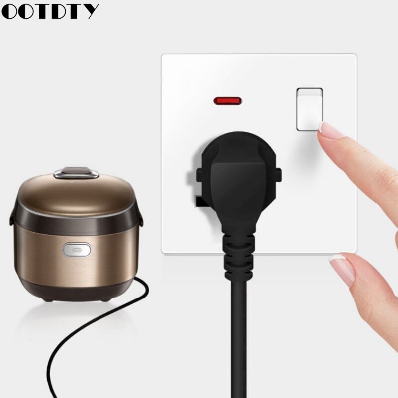 Multifunction UK 13A Wall Socket Push Button 2.1A Double USB Charging Ports