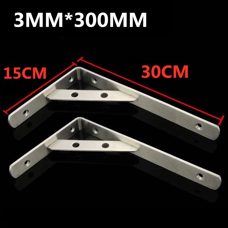 ,Stainless steel triangle bracket,Shelf support,Partition holder,high load,easy to install,Microwave oven rack: 3MMX 300MM