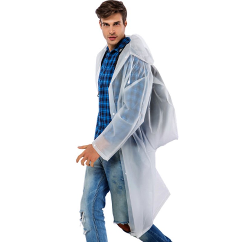 Transparent Rain Coat Female Long Waterproof Jacket Poncho Female Rain Cover Chuva Jacket Veste Anti Pluie Rain Gear L: Type2 / XL