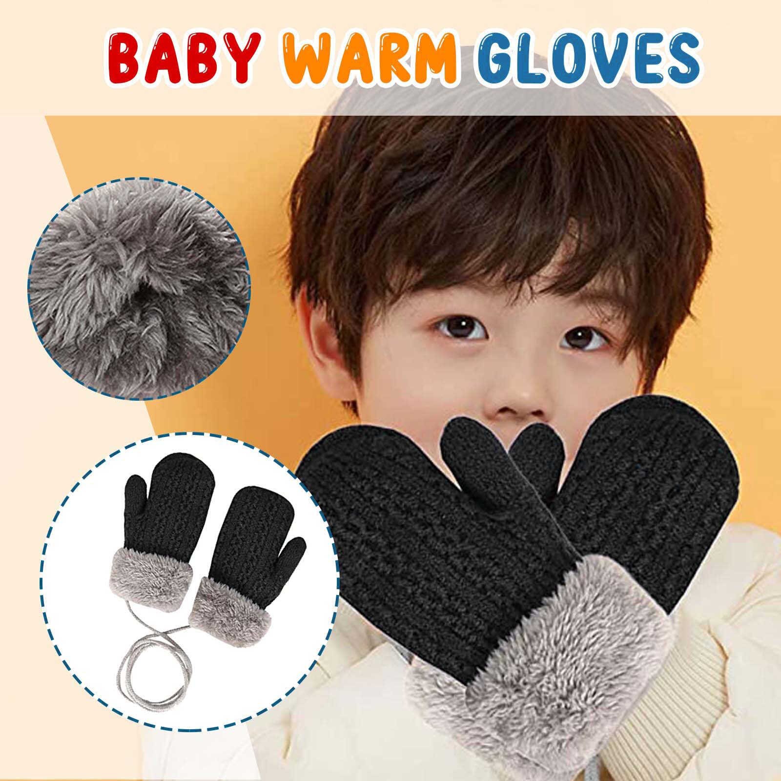 Guantes cálidos de invierno para bebé, guantes suaves y cómodos de doble capa, accesorios de 1 a 4 años, para chico #45, 1 ud.
