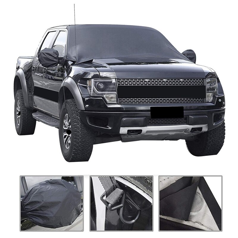 MaxAwe Voorruitafdekking voor Vito W639 & W447, 100% verduisterend, voorruit, sneeuw, vorst, ijs, wrap cover, winddicht, waterdicht, anti-uv/ijs/ vorstbescherming voor de voorruit