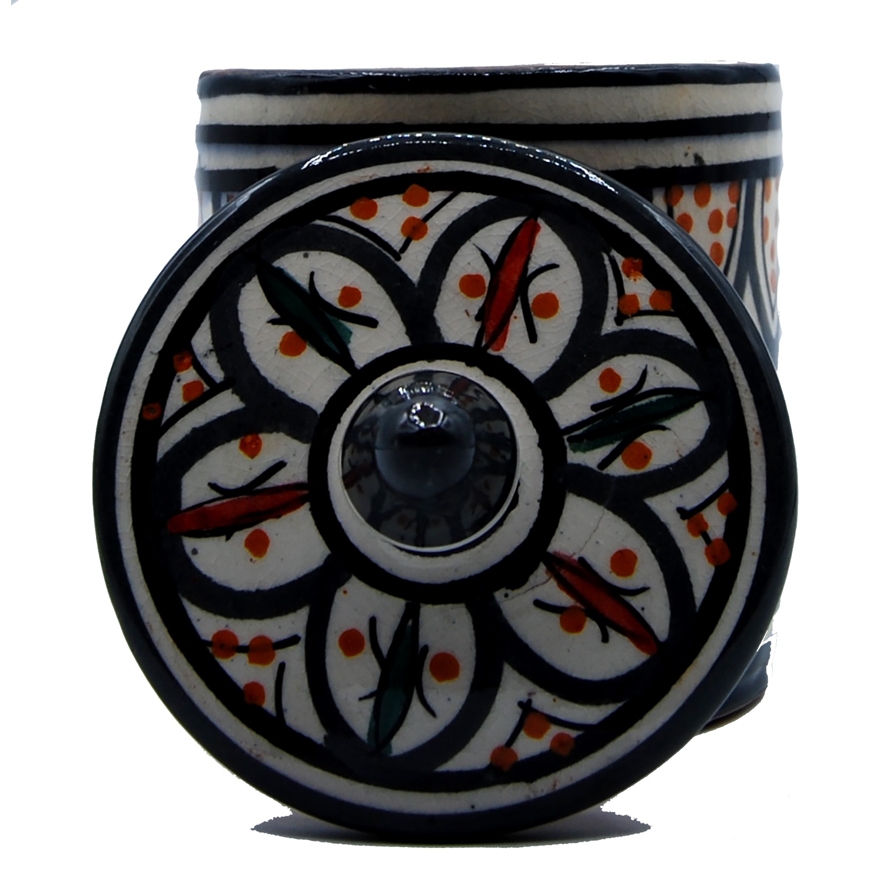 Porta Spezie Ceramica terracotta Dipinto a Mano Marocco Etnico Arredo 1208190902