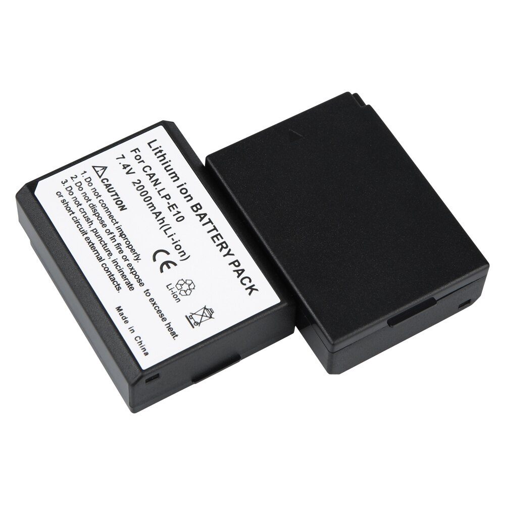 Volledig Gedecodeerd LP-E10 Vervangende Batterij Voor Canon Rebel T5 T3 Eos 1200D 1100D Kus X70 X50 Digitale Camera 7.4V 2000Mah