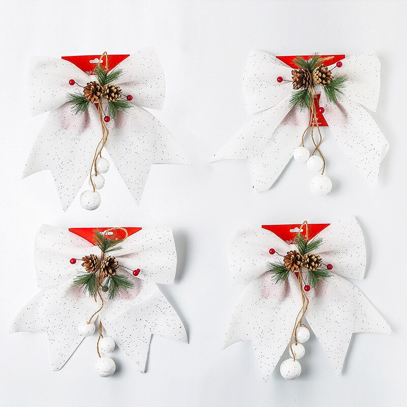 Grote Kerst Boog Leuke Strik Hand Kerstboom Decoratie Top Boog