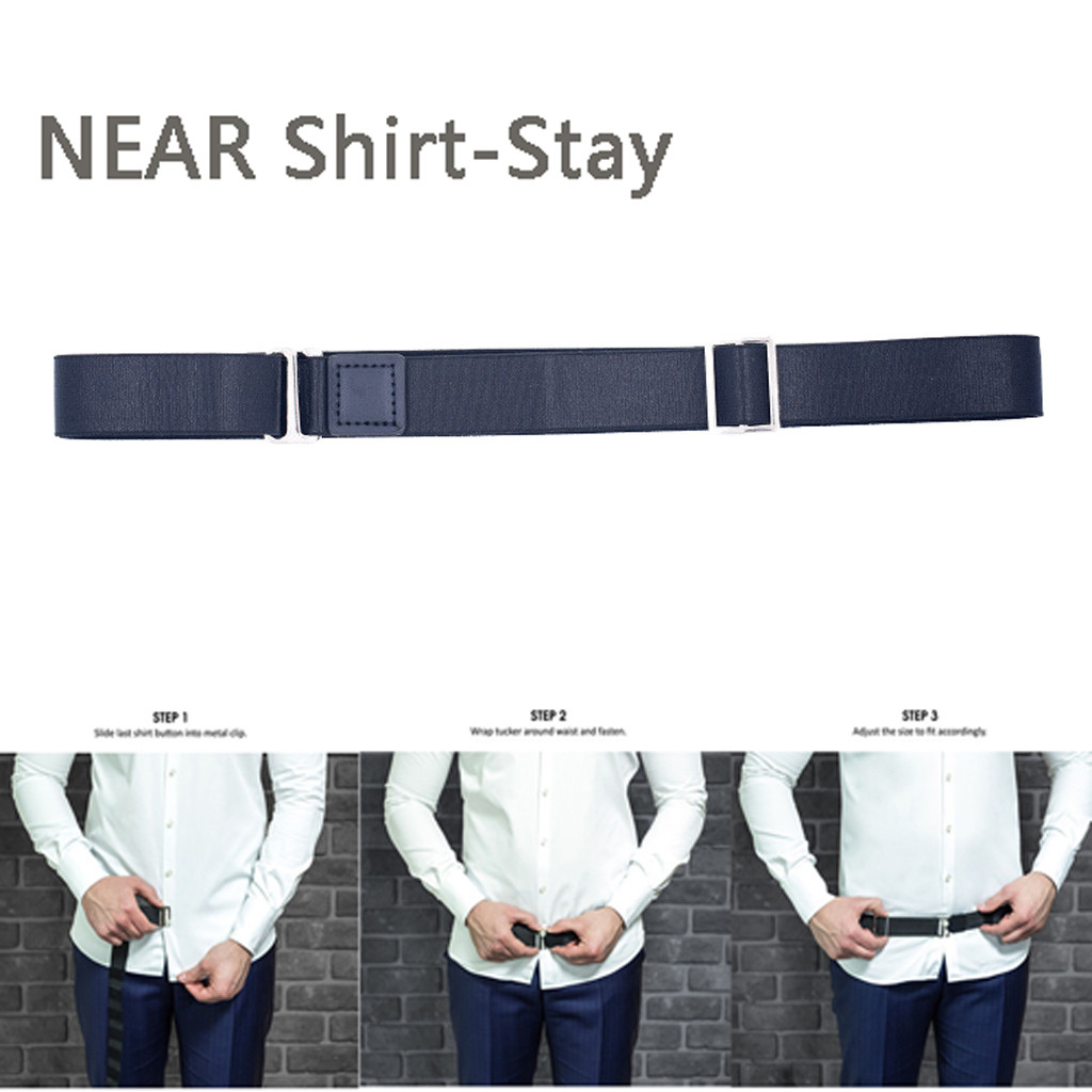 Skjorthållare justerbar nära skjortan-stag bälte bästa skjortan stannar svart tuck it-bälte för kvinnor män skjorta tucked shirt stays