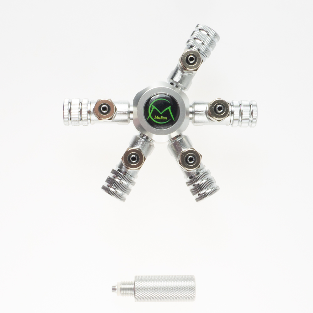 Multi Way CO2 Splitter for CO2 Regulator Planted Tank 2 - 6 Way Carbon Dioxide Distributor for Aquarium Accessories Supplies: 5 Ways