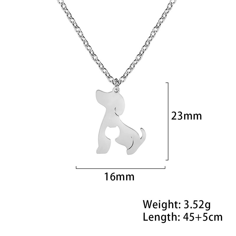 Cazador Hond Kat Huisdier Hangend Leuke Ketting Goud Kleur Rvs Ketting Kettingen Voor Vrouwen Sieraden Verkoop 2022: Steel Color
