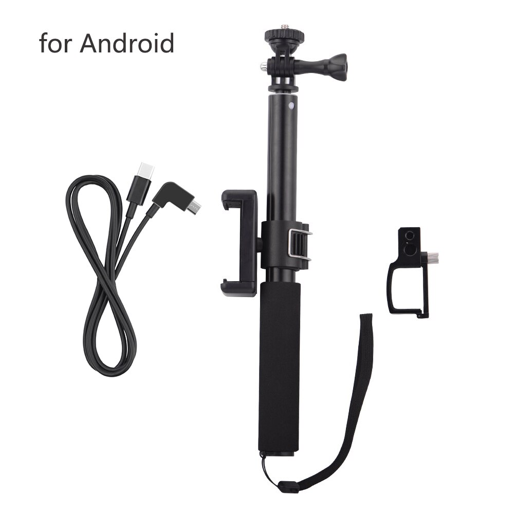Selfie Stick for DJI POCKET 2 Handheld Gimbal Stabilizer Cable for Type-c IOS Android Phone Clip Module Extension Pole Accessory: Yellow