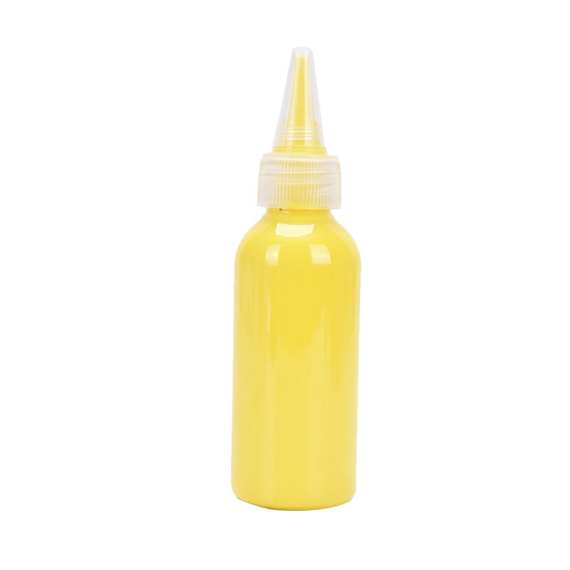 60Ml Verf Metallic Acryl Verf Waterdichte Niet Vervaagd Voor Beeldhouwwerken Coloring Diy Hand Kleding Geschilderd Graffiti Pigmenten: Yellow