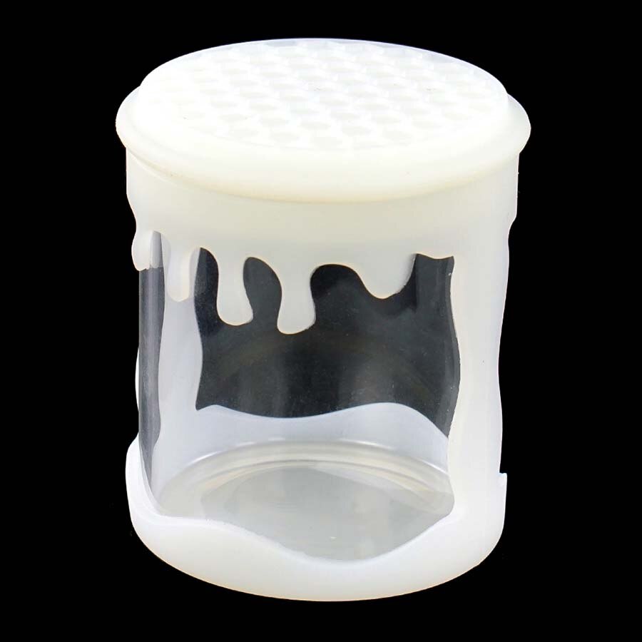 Silikon non-stick stor voksbeholder silikon krukker dab voks glass krukker voks beholder krukker dab konsentrat beholder flaske: Hvit