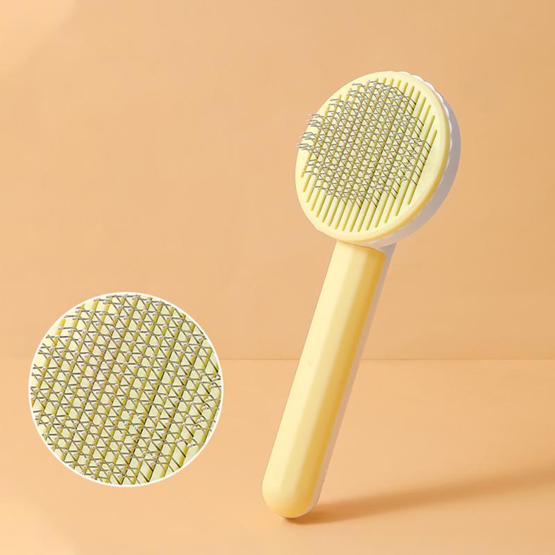 Huisdier Kat Borstel Hond Kam Haar Remover Schraper Huisdier Haar Kam Zelfreinigende Slicker Brush Voor Katten Massages Kam Schoonheid producten: orange