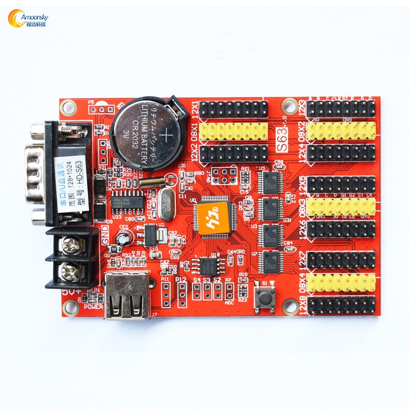 Usb + serial port dmx mehrkanal-led-controller led pixel display controller s63