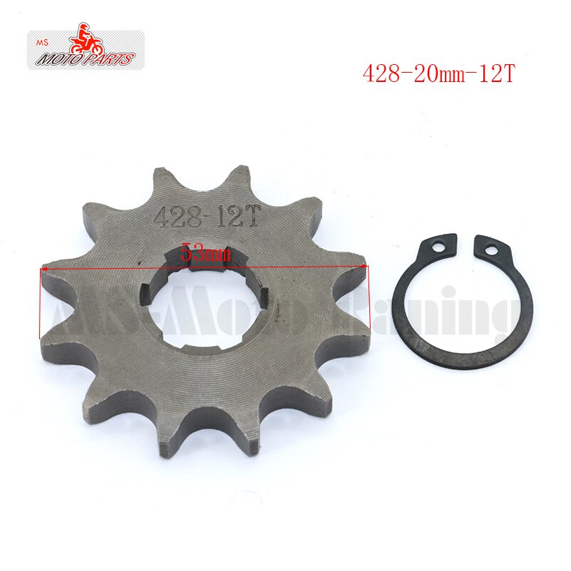 428 10-19 Tooth 20mm ID Front Engine Sprocket for Stomp YCF Upower Dirt Pit Bike ATV Quad Go Kart Moped Buggy Scooter Motorcycle: 11T