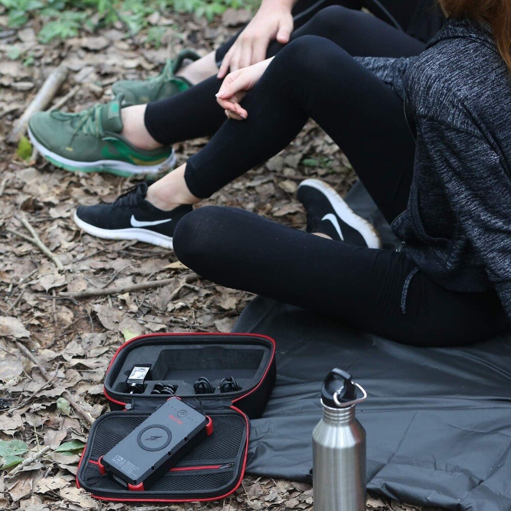 Outxe Powerbank Case Hard Waterproof EVA for 25000mAh Solar Powerbank Big Size For Outdoor Camping Travel Case Organizer