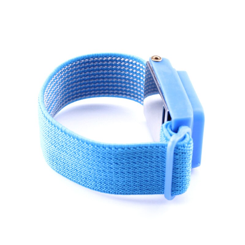 Azul anti estática pulseira de pulso sem fio eletrostática pulseira ajustável braço acessórios para mulheres pulseiras masculinas