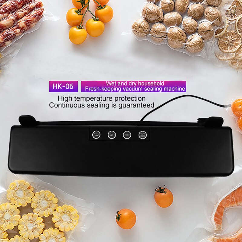 110V/220V Household Vacuum Sealer Packaging Machine Automatic Food Vacuum Sealer Portable Electric Vacuum Sealer for Food Saver