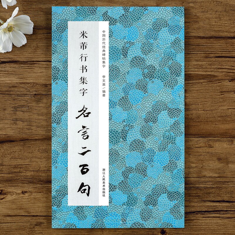 Mi Fu Brush Pen Calligraphy Copybook Running Script Brush Caligrafia Copying Technique Tutorial Chinese Classics Inscription: D