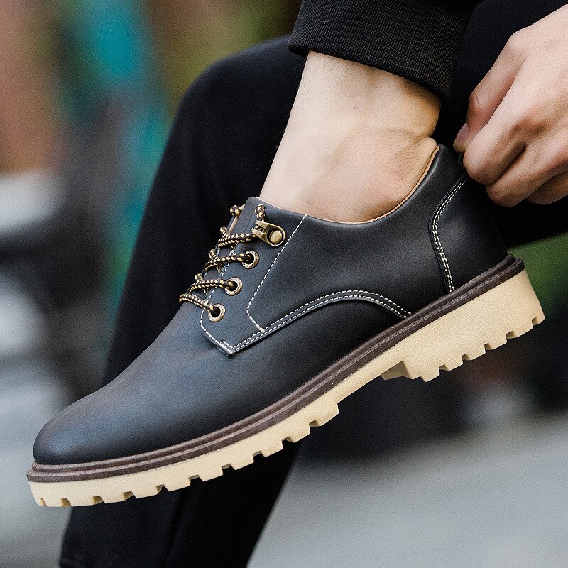 Mærke mænd martin støvler herre sko casual botas masculinas mandlige vandtætte skridsikre sko mænd arbejdsstøvler walking sko
