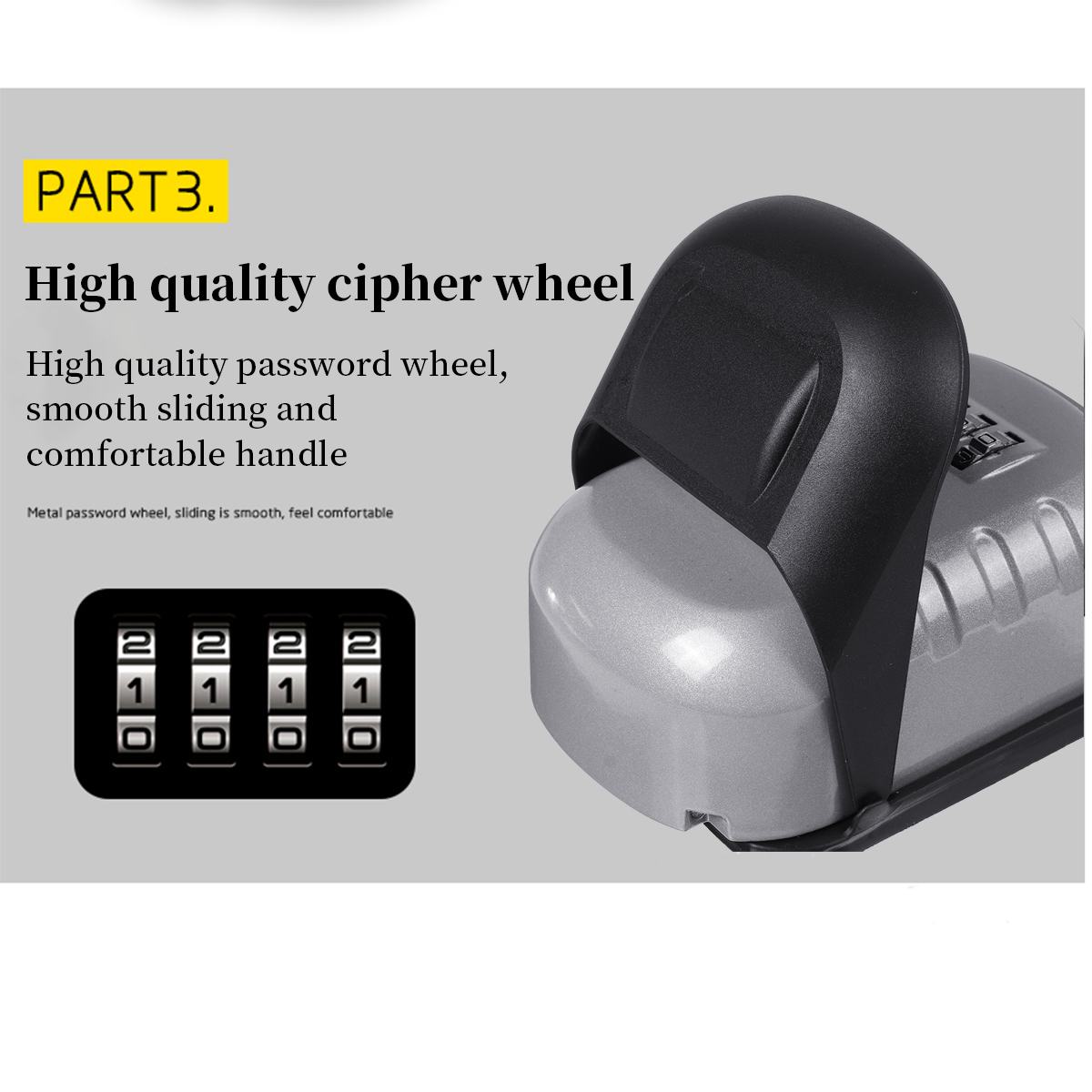 Waterproof 4 Digit Wall-mounted Curved Key Card Password Box Master key box Password lock Decorated Cipher Key Box