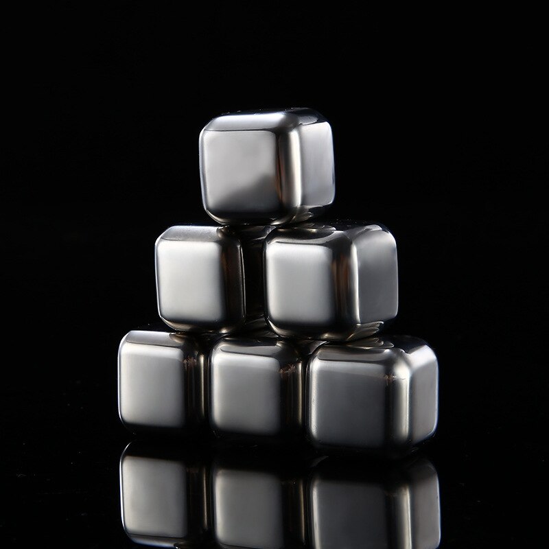 Stainless Steel Reusable Ice Cubes Frozen Ice Blocks Maker Whiskey Ice Cube Maker Useful Wine Beer Cooler