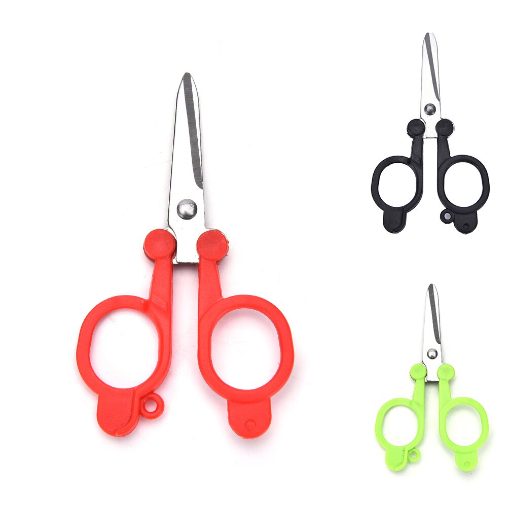 Hilo de costura Multicolor para bordar tijeras pequeñas plegables de acero inoxidable, tijeras elegantes útiles, cortauñas, ZMONH