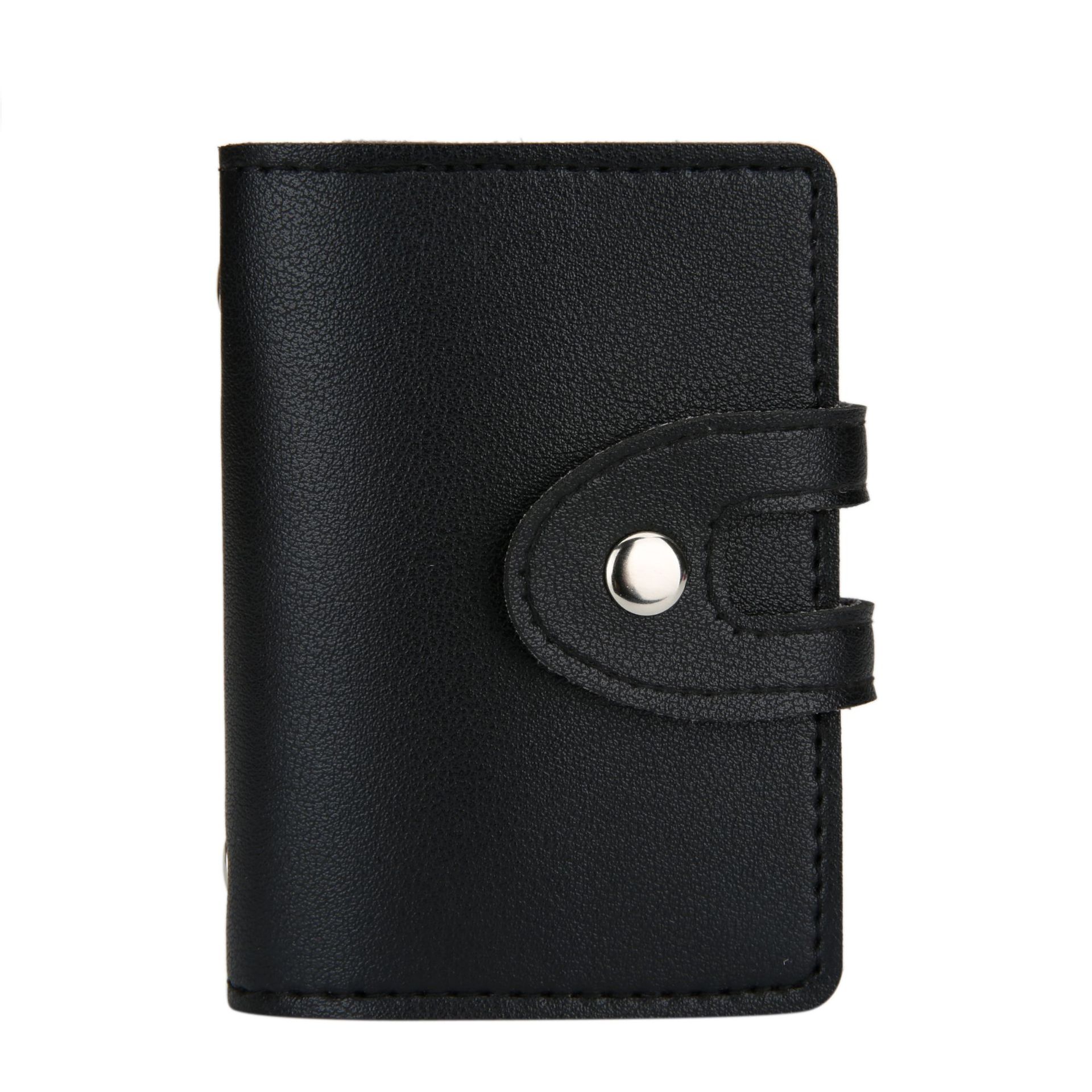 1 sztuk PU skóra miękka posiadacz karty kolor wielu posiadacz karty mężczyzna i kobieta pojemnik na kartę bankową proste podróży jednolity kolor mały prezent: Black V30