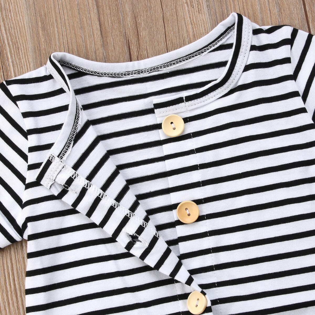 Baby Meisje Jongen Zomer Romper Jumpsuit Katoen Knop Korte Mouwen Gestreepte Rompertjes Sunsuit Baby Unisex Kleding 0-24 M