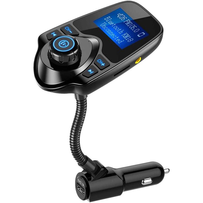 Wireless Car Bluetooth FM Transmitter Radio Adapter Kit Display Car W1.44-inch C8P0