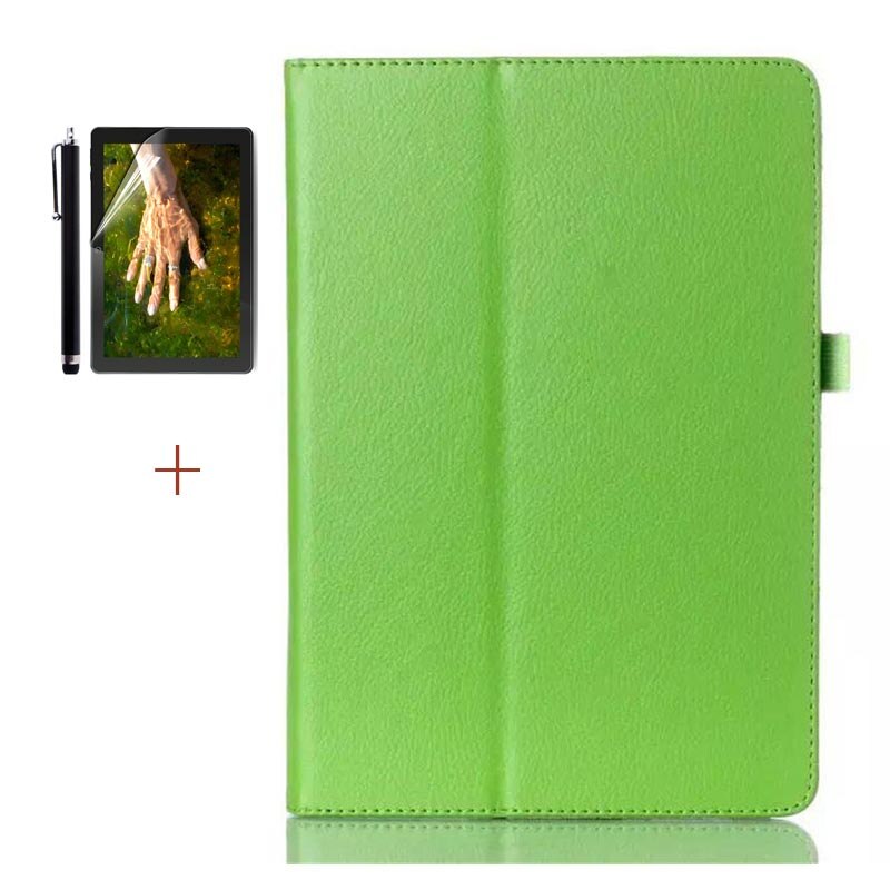 Étui socle pliable en cuir PU pour Lenovo TAB E10 TB-X104F 10.1 pouces tablette libération: Green.3in1
