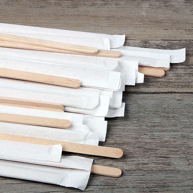 Agitadores de madera de 100 Uds. Palitos para remover café 5 pulgadas 19cm embalaje desechable Elaboración de café cerveza fabricante cóctel selecciones herramientas para batir
