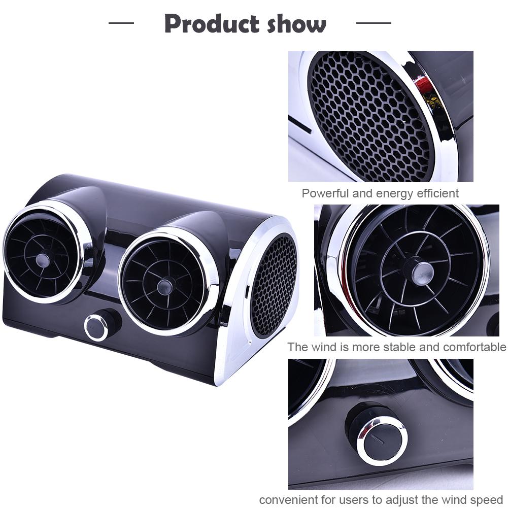 12/24V Portable Mini Car Air Conditioner Home Car Cooler Cooling Fan Water Ice Evaporative Car Air Conditioner Black
