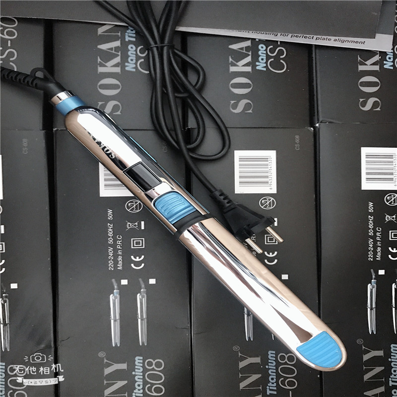 Max 750F Pro placa flotante de titanio plancha plana plancha de pelo rápido alisado eléctrico LCD digital 100-240v