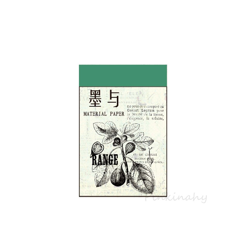 Vintage Flower illustrated Bullet Journal Transparent Paper Memo Pad Sticky Note Memo Notepad School Office Supply Stationery: Navy Blue