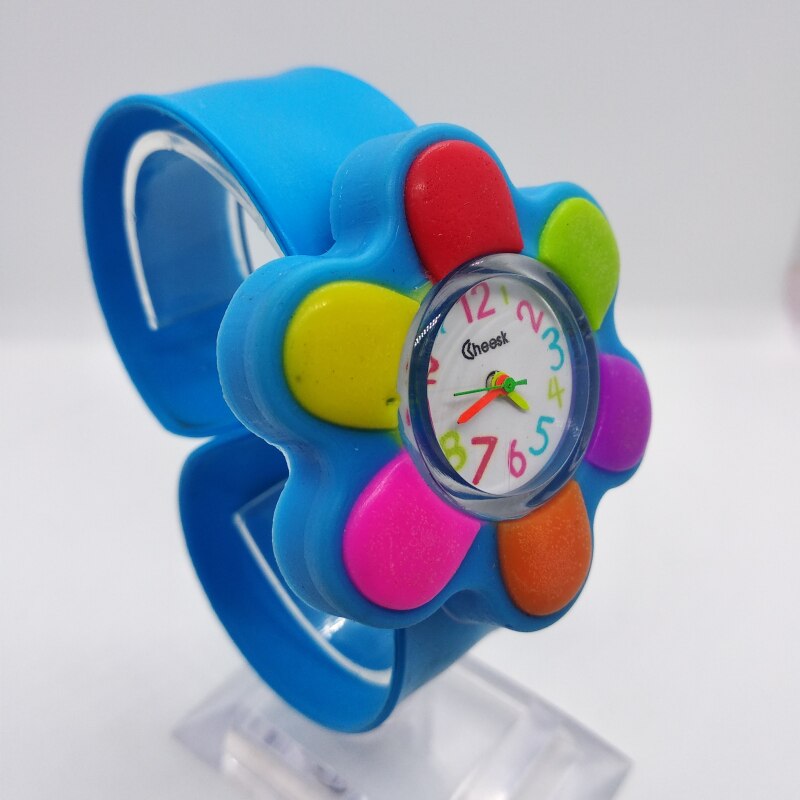 Combineren verschillende dieren Bloem Lieveheersbeestje Kids Slap Horloge Sport Pat Horloges Voor Kinderen Student Baby Cadeau Kind Horloges: 12