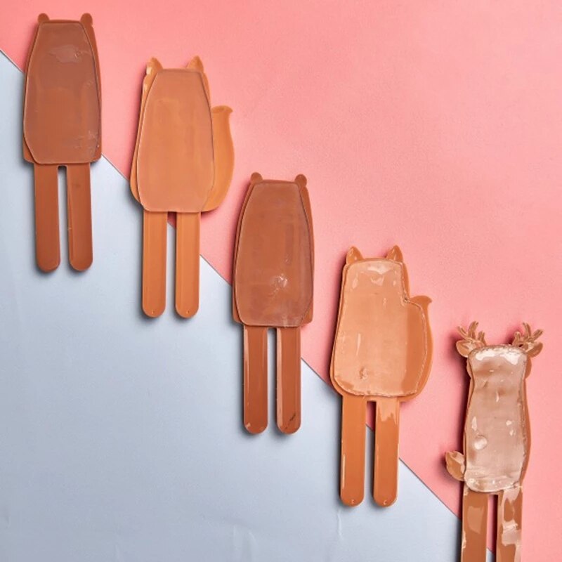 Cartoon Dier Multifunctionele Haken Koelkast Hergebruikt Gebruik Haak Kan Gewassen Muur Houder Verwijderbare Naadloze Steken 3D Haak Thuis decor